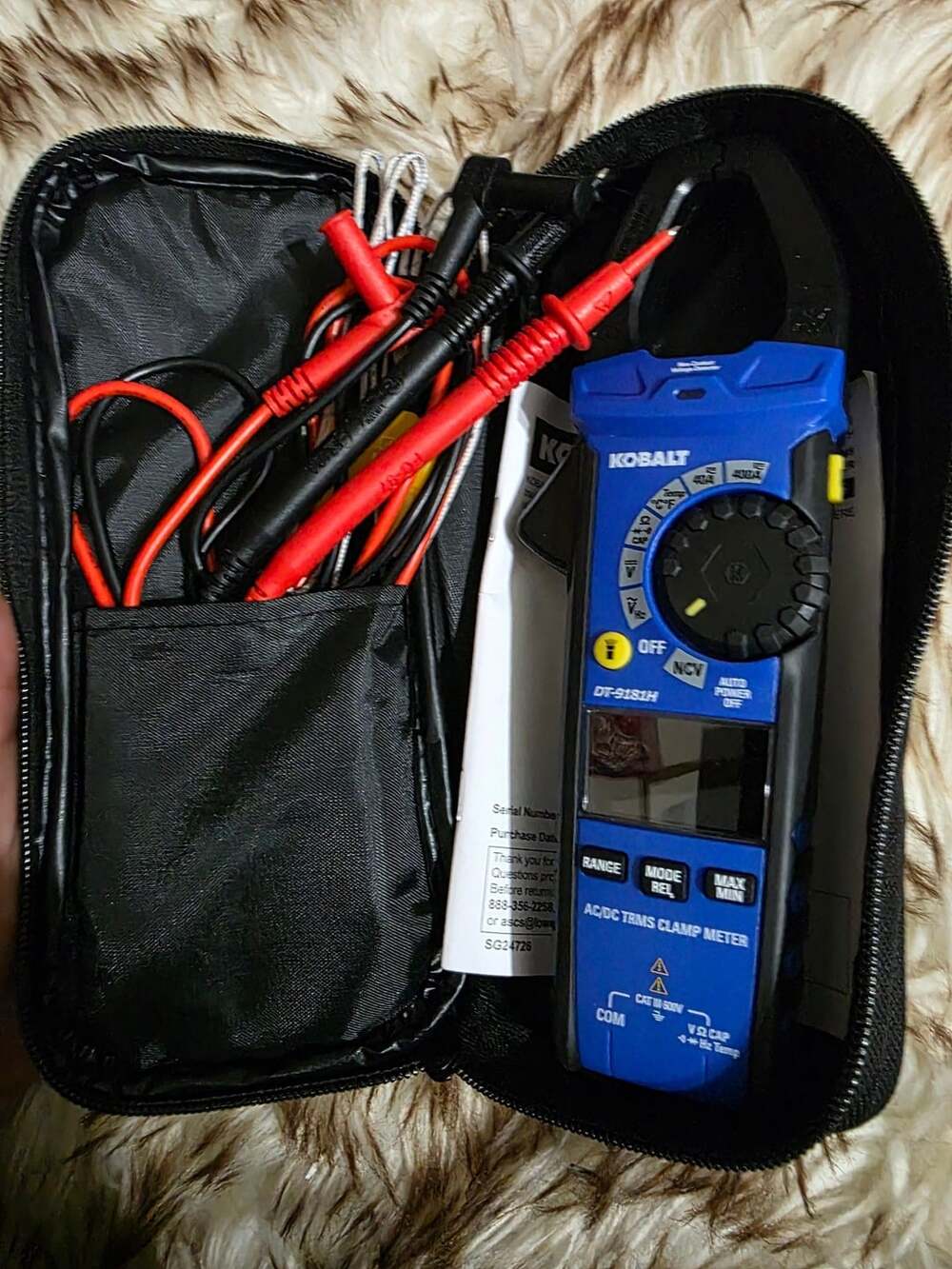 Kobalt 400A AC/DC trms clamp meter dt-9181h multimeter with case and leads